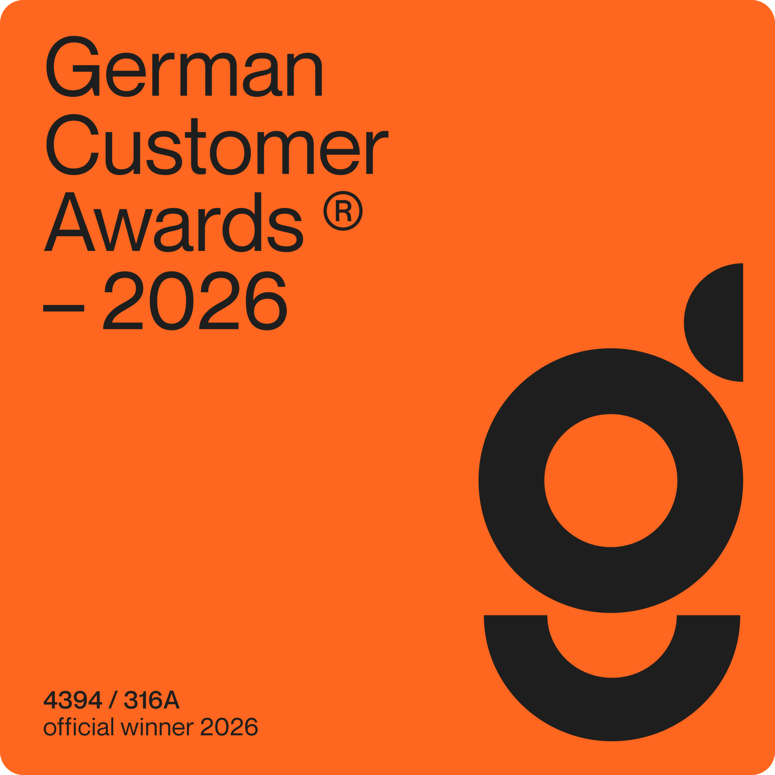 German Customer Award 2026 VeriCert Solution